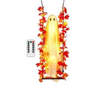 3.94ft Large Spooky Maple Leaves Decoration | Halloween Ghost Decor