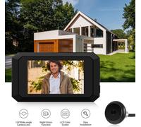 3.97-inch Peephole Camera for Apartment Door 2MP LCD Digital Peephole Viewer 120 Degree Color Infrared Camera 1080P Door Monitor Built-in 1400mAh Battery Type-C Rechargeable