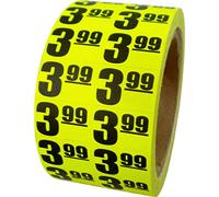 $ 3.99 magasin Utilisation Day-glo Jaune écran étiquettes 3/10,2 cm X 1/5,1 cm - 1 Rouleau, 1000 étiquettes # Mslw3403 (Prix au détail Stickers)