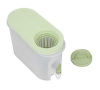 3.9L Cold Kettle avec Robinet, Grande Capacité, Double Filtration, Économie d'Espace, Distributeur de Boisson avec Couvercle Vert - Matériau PP Résistant, Décor Cuisine et Fête (Verte)