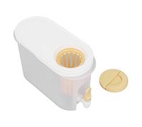 3.9L Cold Kettle with Faucet, Plastic Water Jug with Double Filtration System, Space Saving Drink Dispenser with Lid and Faucet for Kitchen Home Party Bar Made of BPA Free PP and S (Jaune)