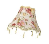 3. Abat-jour moderne en tissu motif floral E27 pour mur et lampe de table, décoration d'intérieur, accessoires d'éclairage, interfaces en tissu, abat-jour pétale