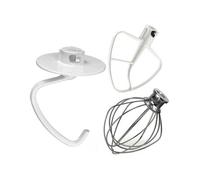 3 Accessoires KitchenAid 4,5-5 Qt, Batteur Plat + Crochet + Fouet, Compatible K45B K5THCB, Pâtisserie Maison .