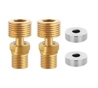 3. Adaptateur de bras de douche télescopique réglable à 360 ° - Pieds incurvés en laiton pour baignoire et cuisine - Base coudée réglable - Joint d'angle pour pommeau de douche