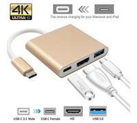3 adaptateurs USB type c Hub HDMI 4K, prise en charge de Samsung Dex mode USB C Dock avec PD pour MacBook Pro/Air 2021