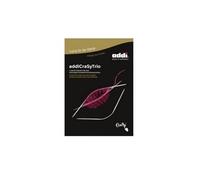 3 Aiguilles à chaussettes CraSyTrio Doubles Pointes 21cm/2mm, 2.50mm et 4,00mm (160-2) - Addi Click(...) - N°4 Gris