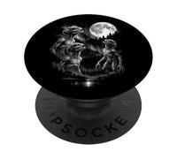 3 Alien Hurlant à la Lune Vintage Funny 80-90s Sci FI Graphic PopSockets PopGrip Adhésif
