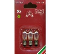 3 ampoules de rechange pour 5 chandeliers claires 55V 3W E10 1051-030