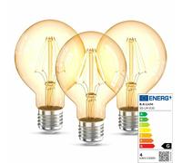 3 ampoules LED Edison Vintage G80 E27 4W 2200K 320lm ampoule rétro à filament [EEK: G]
