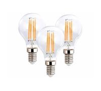 Luminea 3 ampoules LED filament E14 à intensité variable - 4 W - 470 lm - Blanc chaud