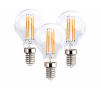 3 ampoules LED filament E14 à intensité variable - 4 W - 470 lm - Blanc chaud -