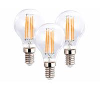 Luminea : 3 ampoules LED filament E14 à intensité variable - 4 W - 470 lm - Blanc chaud Blanc chaud G