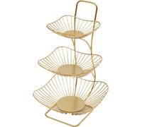 3 animaux Corbeilles à fruits Assiette de légumes Snacks Panier de rangement Présentoir Support Rack Or