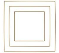 3 Anneaux en métal carré doré - 20, 25 et 30 cm Doré G