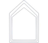 3 Anneaux en métal maison blanc - 20, 25 et 30 cm Blanc G