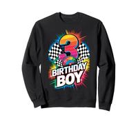 3 Ans d'anniversaire pour garçon - Thème Voiture de Course - Pit Crew Assorti Sweatshirt