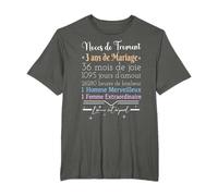 3 ans de mariage - humour anniversaire | noces froment T-Shirt