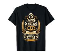 3 Ans De Mariage Pétrin Noces De Froment Couple T-Shirt