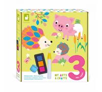 Janod - Coffret créatif multiactivités My Arts & Crafts 3 ans J07746 - 8 illustrations - multicolore