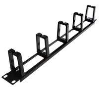 3 armoires Rack 19 Pouces 1U, Organiseur de réseau de Gestion des câbles, Base métallique Creuse, Cadre de Gestion des câbles détachable à Cinq Anneaux