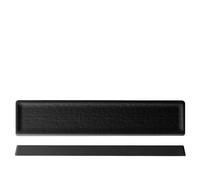 3 Assiettes Rectangulaires Noires Cm 40x8,5x2,5