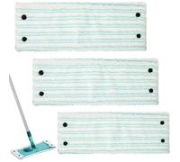 3 Balais-serpillères de rechange microfibre 42×15 cm compatible Leifheit Clean Twist/Combi M Micro Duo