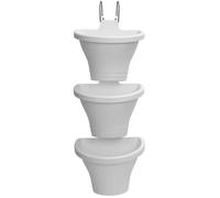 3 Balconnières Corsica Forêt Vertical 24 Cm - Blanc - Elho Multicolore