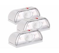 3 balises murales à LED pour escalier avec détecteur de mouvement - 0,12 W Lunartec