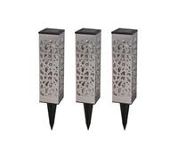 3 Balises solaires à piquer ORGANIC INOX H31cm