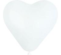 3 ballons latex géant coeur blanc bio 44cm - gemar 310672 Blanc G