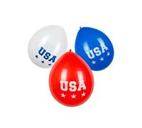 3 ballons latex usa 25cm tricolore - 44962