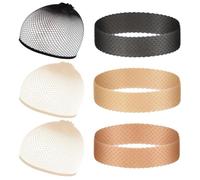 3 Bandeaux Et 3 Filets Pour Perruque, Bandes De Perruque En Silicone, Bandeaux Antidérapants, Bandeaux Anti-Transpiration, Bandeaux Élastiques
