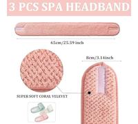 3 Bandes De Cheveux Pour Femmes Et 3 Paires De Bracelets, Matériau Élastique En Molleton De Corail, Accessoires De Beauté Et De Soins De La Peau, Ensemble De Combinaisons Multicolores, Au Spa.