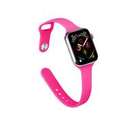 (3 Barbie Rose) Bracelet fin en silicone pour Apple Watch 40 mm 44 mm 41 mm 45 mm 38 mm 42 mm Correa