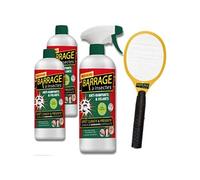 3 barrages aux insectes - Raquette OFFERTE - - Solution anti-insectes rampants/volants - Utilisation intérieur/extérieur