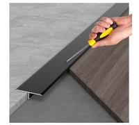 3 Barre De Seuil Et Profil De Transition Pour Carrelage, Moquette Et Parquet, Bande De Séparation, Idéales Pour Des Transitions Harmonieuses Et Des Finitions Professionnelles(Black,25.0mm/0.98in)