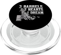 3 Barrels, 2 Hearts, 1 Dream Horse Barrel Racing PopSockets PopGrip pour MagSafe