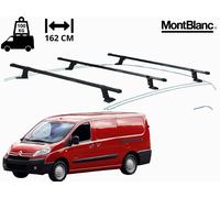 3 Barres De Toit Pour Citroen Jumpy 2007-2016 Mont Blanc Portapacchi Tetto