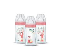 3 biberons 270 ml - Tétine plate - Rose Rose G
