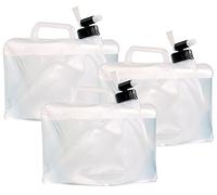3 bidons pliables cubiques avec robinet intégré - 5 L [Semptec]