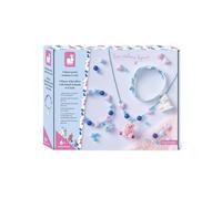 Janod - Kit créatif 3 bijoux petits animaux en velours - 2 bracelets + 1 collier - Dès 6 ans