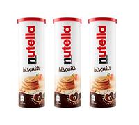 3 biscuits Ferrero Nutella Biscuits Biscotto con un cremoso cuore di Nutella avec cookies crémeux en forme de cœur Nutella, tube de 166 g