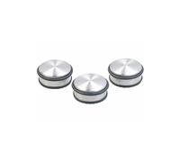 Infactory : 3 bloque-portes en acier inoxydable avec anneaux en caoutchouc - 46 mm Acier G
