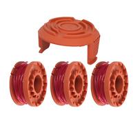 3 Bobine pour coupe,1 Capuchons de bobine，Compatible avec WORX 20V Grass Trimmers WG180 /WG163/ WG175，Ø 1,65 mm 3 mètres