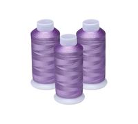 3 bobines colorées de 5 000 m, fil remplissage canette 60 poids(Lilac 612)