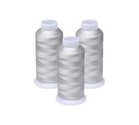 3 bobines colorées de 5 000 m, fil remplissage canette 60 poids(Silver 005)