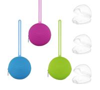 3 boite a tetine bebe, Boite a Sucette Bebe Sans BPA en Silicone, Étui pour Sucette portable en Silicone, range tetine bebe pour Voyage en Plein Air (C)
