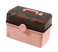 3 - Boîte de rangement pour médicaments - Zone de voyage essentielle - Boîte de rangement pour médicaments avec un premier secours - Avec ombre et médicaments électroniques avec poignée portable