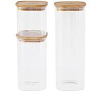 3 boîtes alimentaire carrées en verre Pebbly PKV-035 G