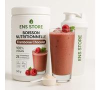 3 boites Boisson Nutritionnelle Vegan ENF STORE - Saveurs variées - Repas Équilibré Riche en Protéines, Vitamines et Minéraux - Énergie & Contrôle du Poids - 550g (550g, Framboise)